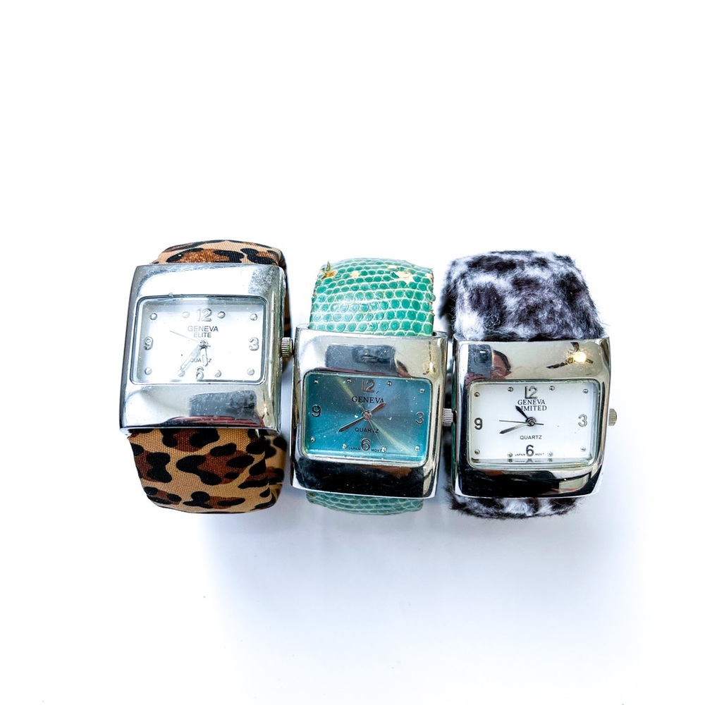 Lot of 3 Fun Geneva Watches